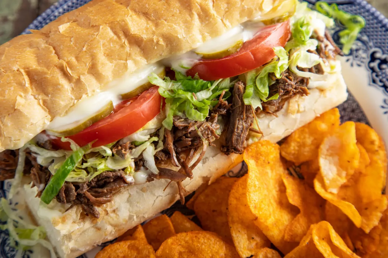 New Orleans Style Roast Beef Debris Po-Boy